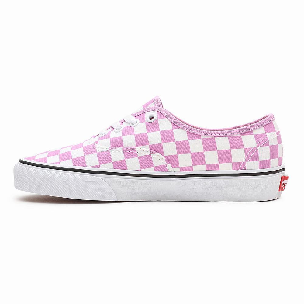 Women's Vans Checkerboard Authentic Sneakers Pink | USA02587