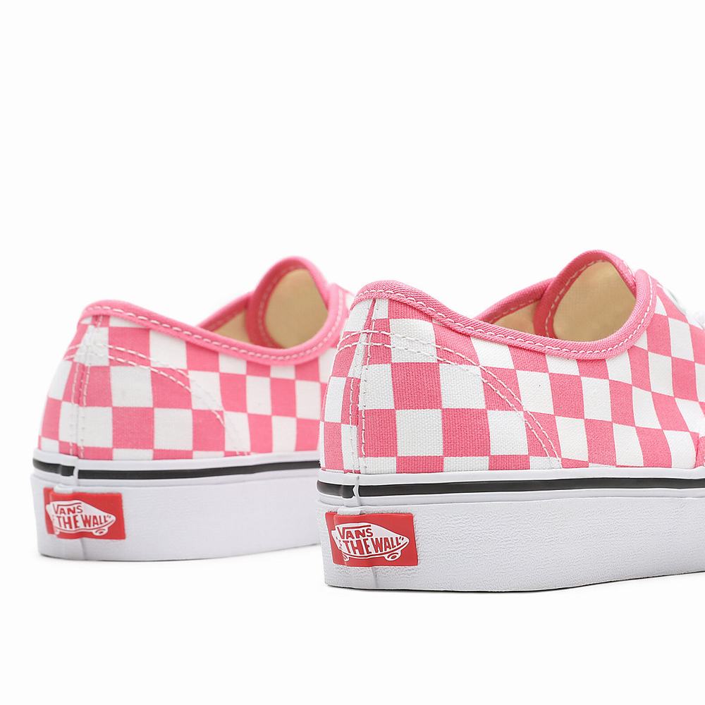 Women's Vans Checkerboard Authentic Sneakers Pink | USA91360