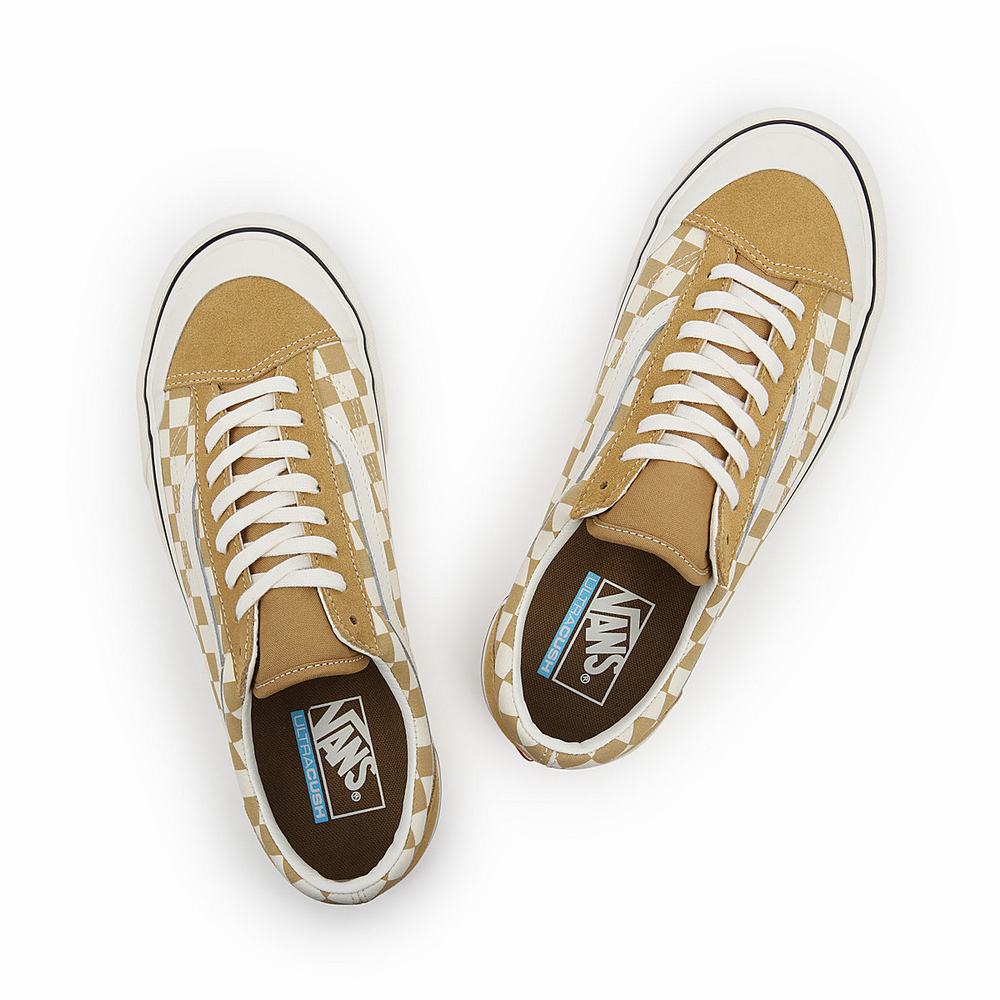 Women's Vans Checkerboard Style 36 Sf Sneakers Beige | USA89710