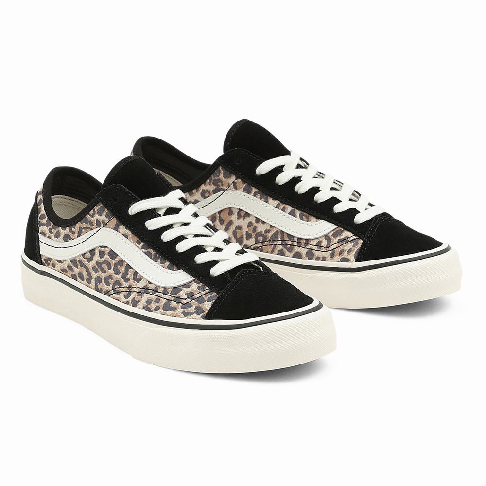 Women\'s Vans Cheetah Style 36 Decon Sf Sneakers Black / Brown | USA73215