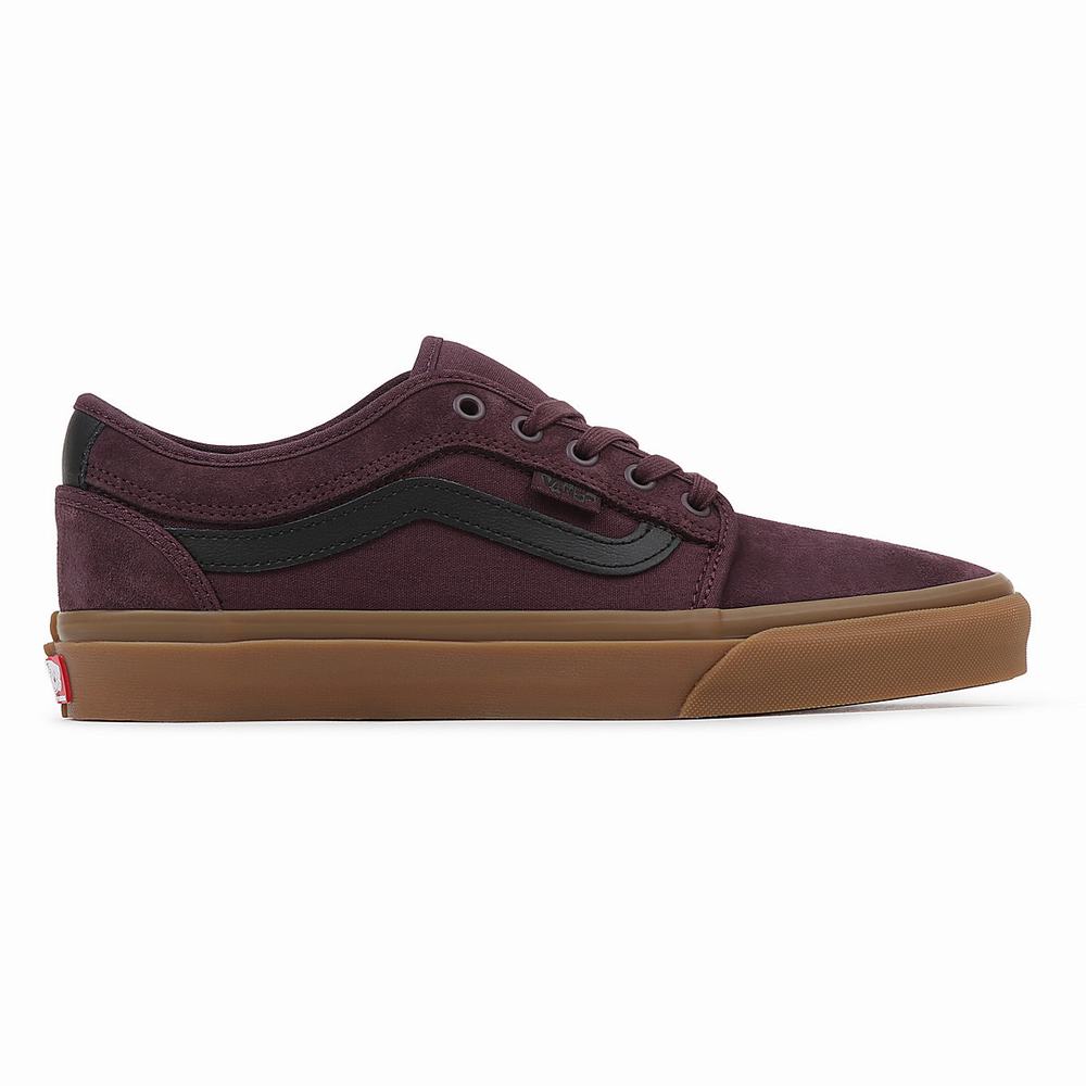 Women's Vans Chukka Low Sidestripe Sneakers Red | USA25406