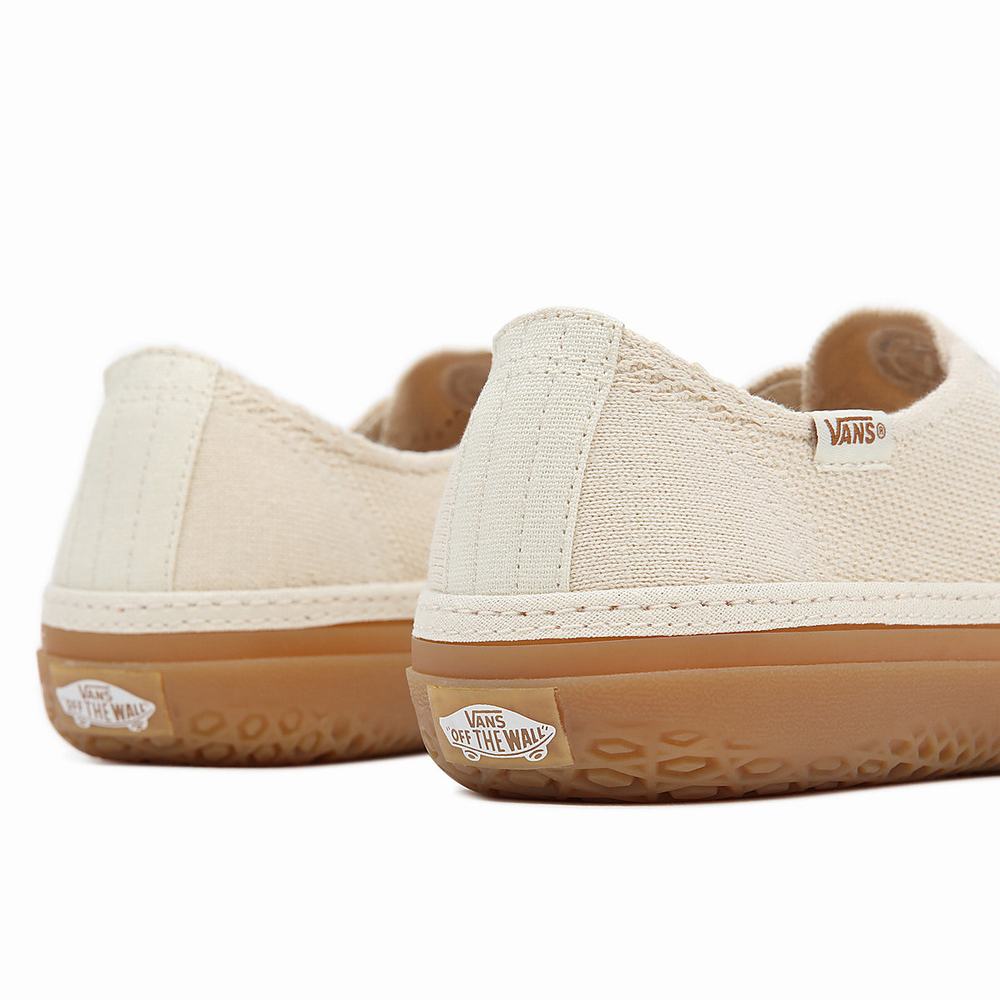 Women's Vans Circle Vee Sneakers Beige | USA58132