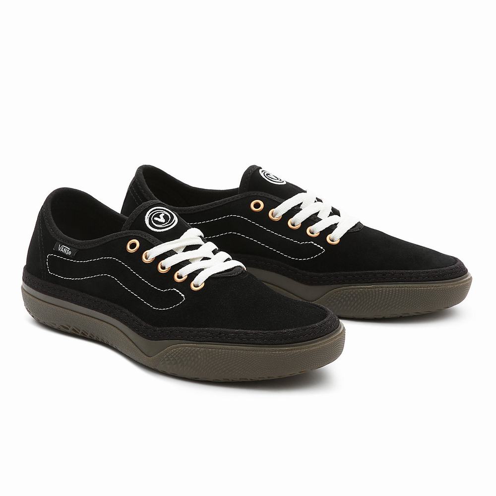 Women\'s Vans Circle Vee Sneakers Black | USA05123