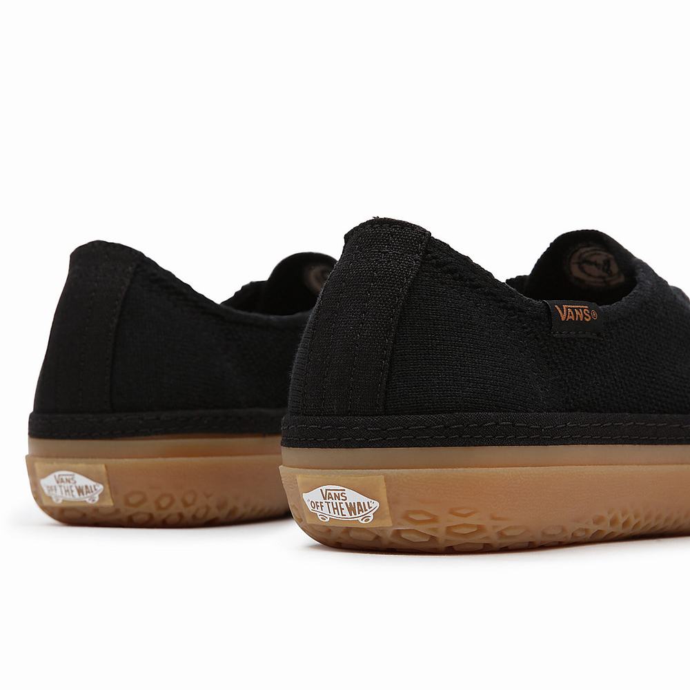 Women's Vans Circle Vee Sneakers Black | USA62784