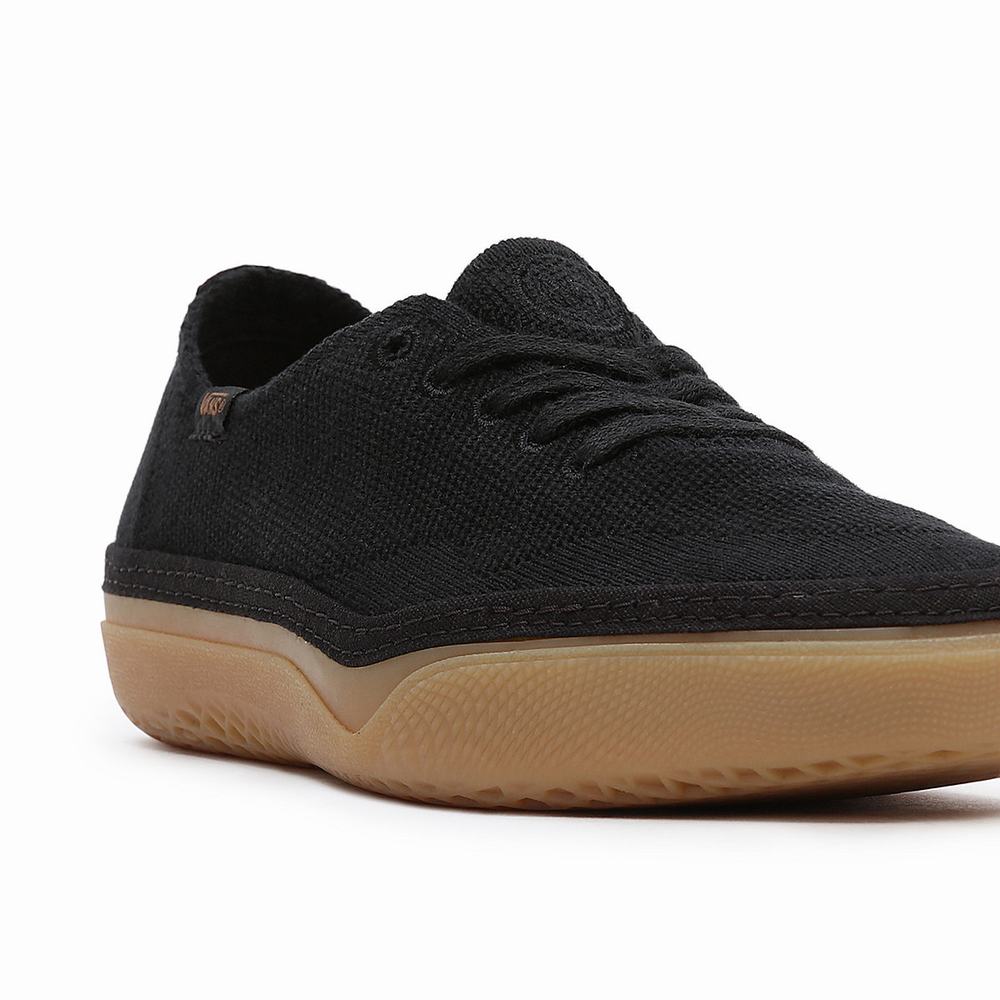 Women's Vans Circle Vee Sneakers Black | USA62784