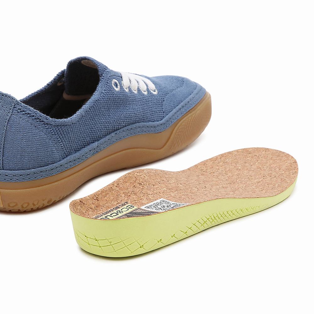 Women's Vans Circle Vee Sneakers Blue | USA70481