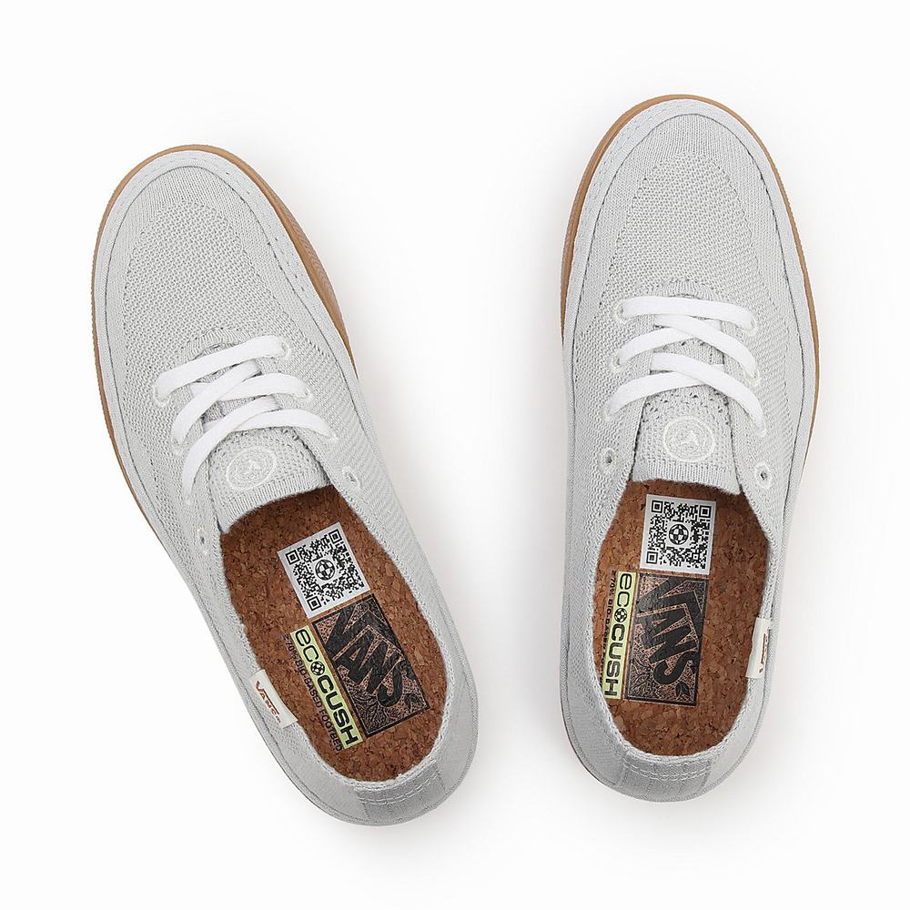 Women's Vans Circle Vee Sneakers Grey | USA35142