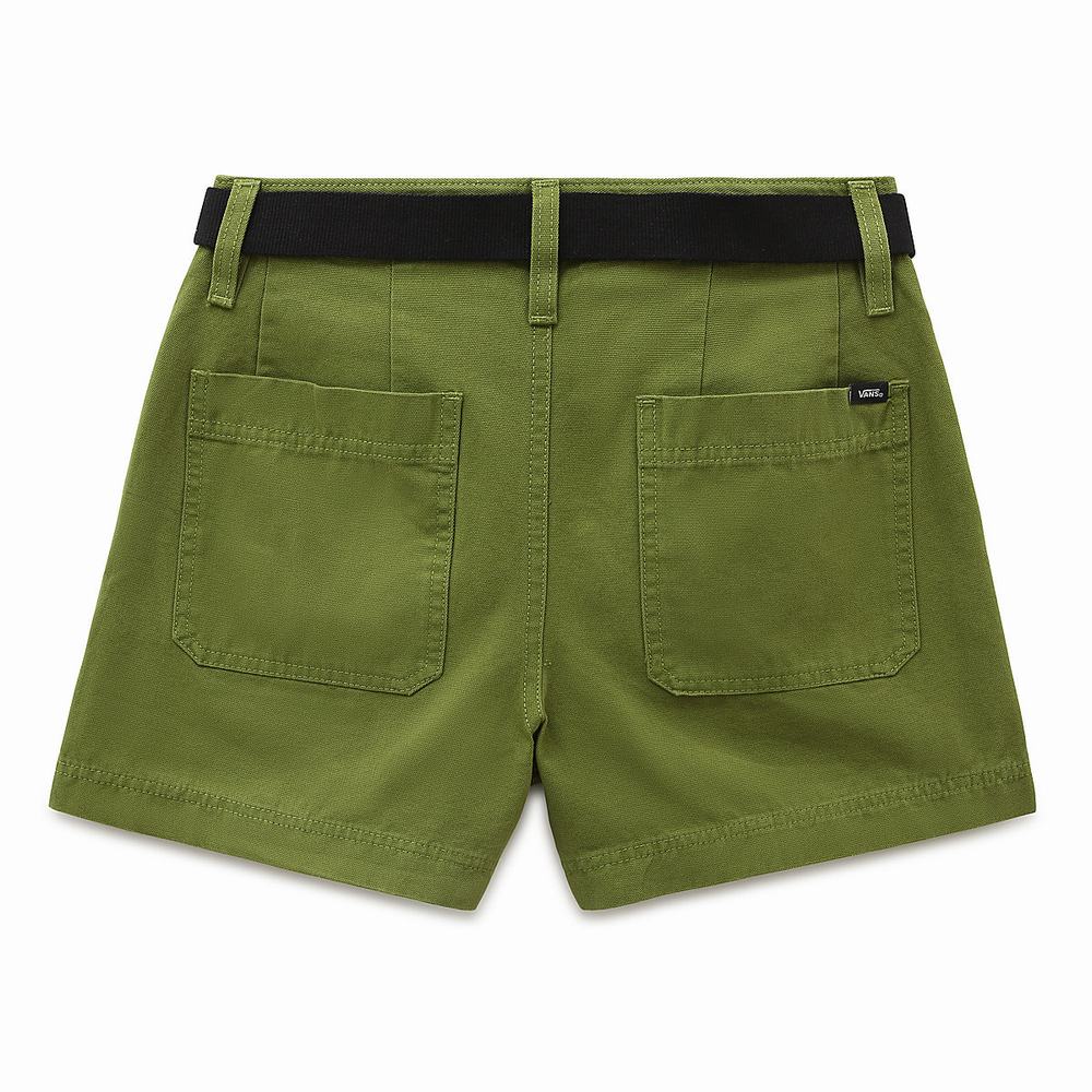 Women's Vans Clark Shorts Green | USA91760