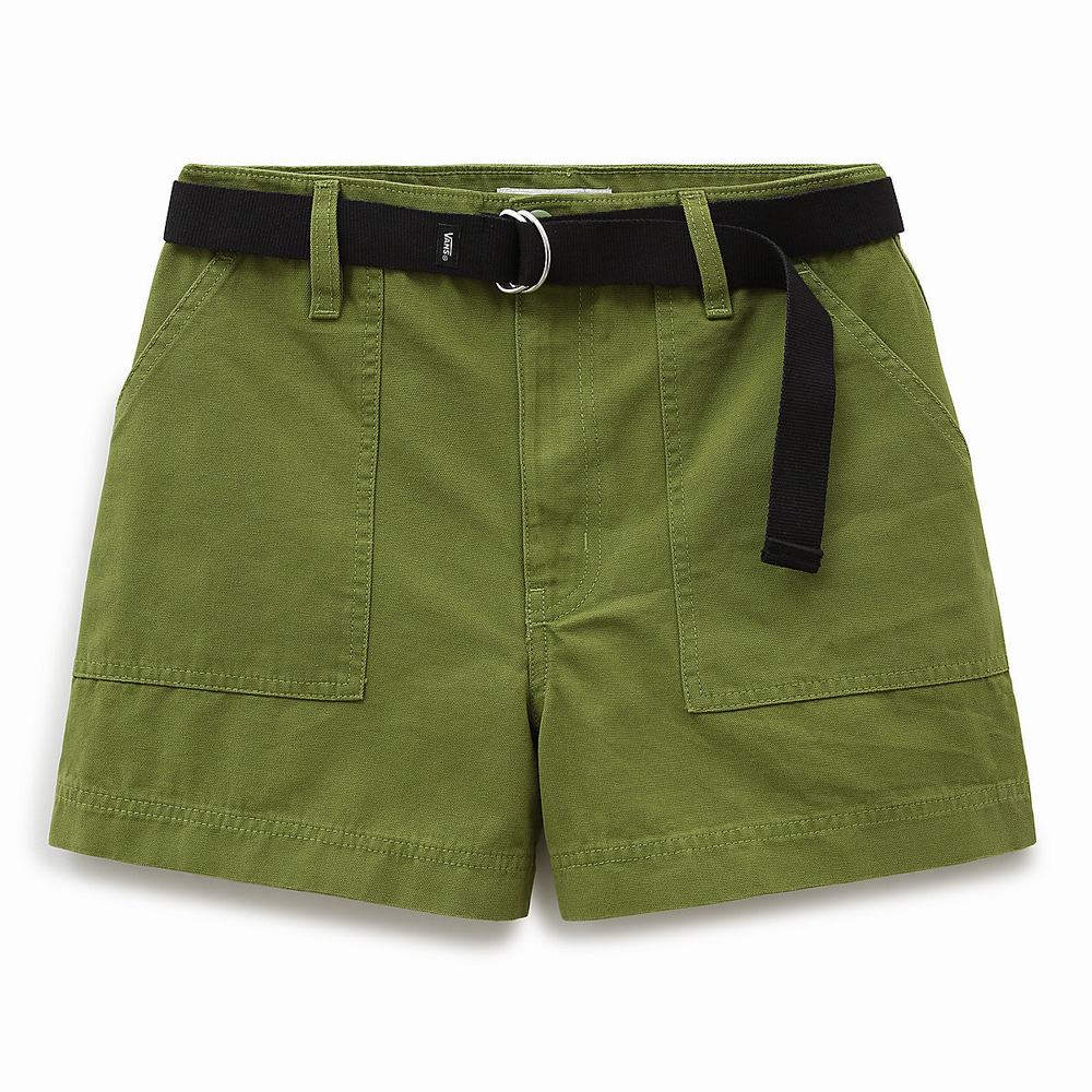 Women\'s Vans Clark Shorts Green | USA91760