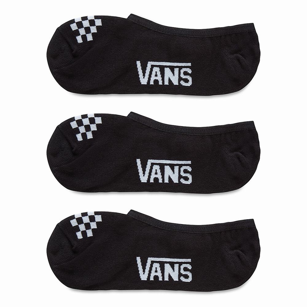 Women\'s Vans Classic Canoodle (3 pairs) Socks Black / White | USA51742