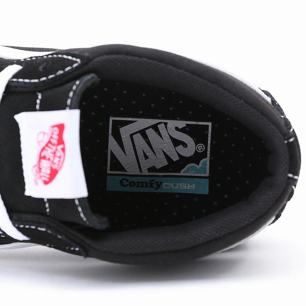 Women's Vans Classic ComfyCush Sk8-Mid Sneakers Black | USA73894