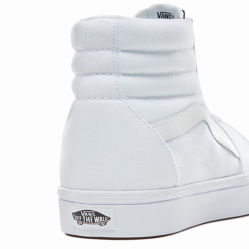 Women's Vans Classic Comfycush Sk8-Hi Sneakers White | USA54032