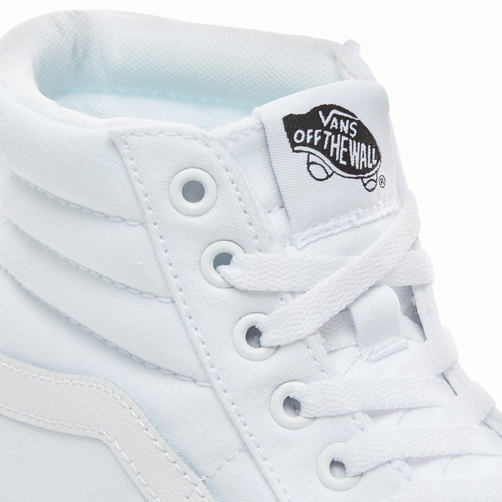 Women's Vans Classic Comfycush Sk8-Hi Sneakers White | USA54032