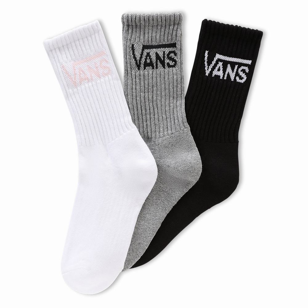 Women\'s Vans Classic Crew (3 pairs) Socks Multicolor | USA59803