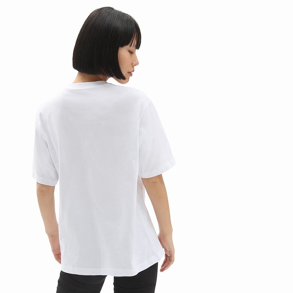 Women's Vans Classic Patch Pocket T Shirts White | USA63870