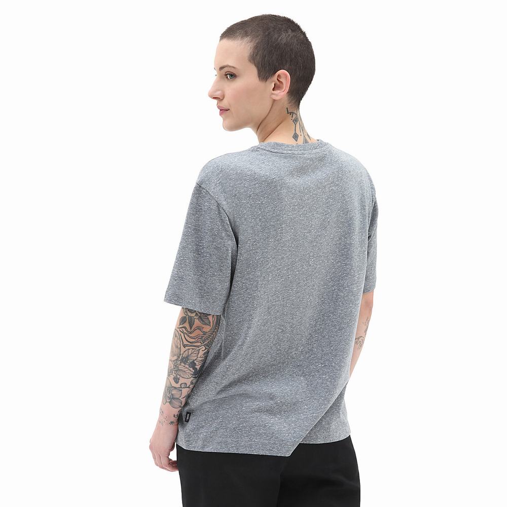 Women's Vans Classic Patch Pocket T Shirts Grey | USA76154