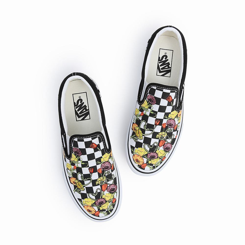 Women's Vans Classic Slip-On Platform Slip On Shoes Black / Multicolor | USA98463