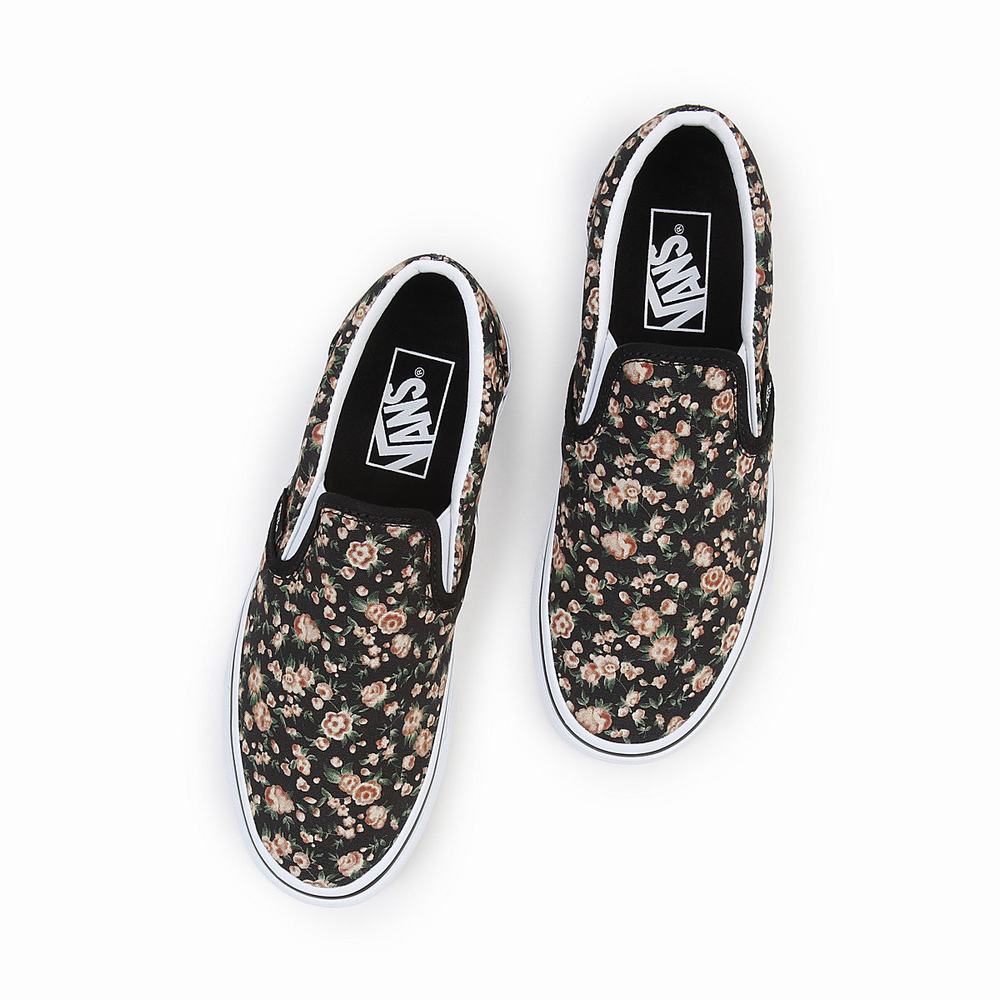 Women's Vans Classic Slip On Shoes Black | USA41870