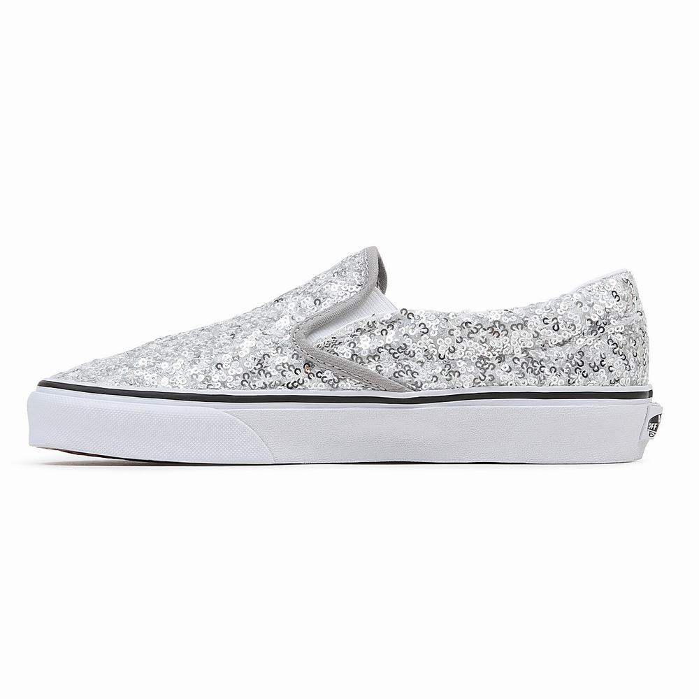 Women's Vans Classic Slip On Shoes Grey | USA28164