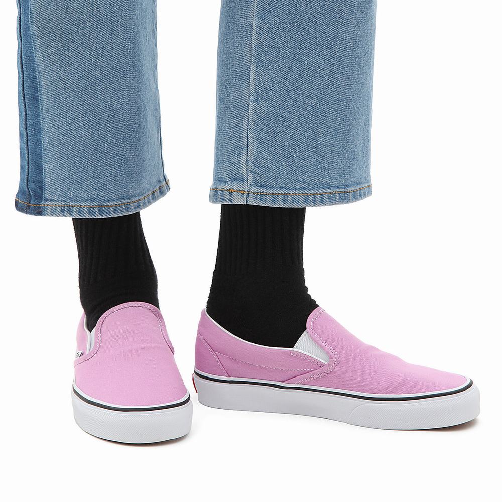 Women's Vans Classic Slip On Shoes Pink | USA74028