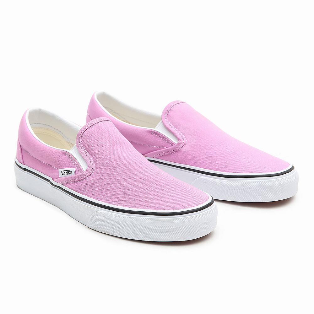 Women\'s Vans Classic Slip On Shoes Pink | USA74028