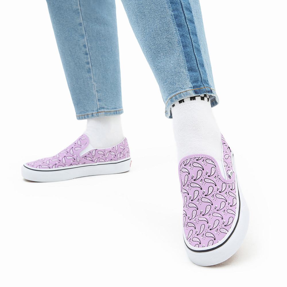 Women's Vans Classic Slip On Shoes Pink | USA82954