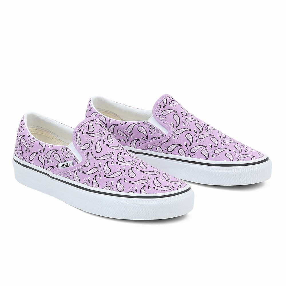 Women\'s Vans Classic Slip On Shoes Pink | USA82954