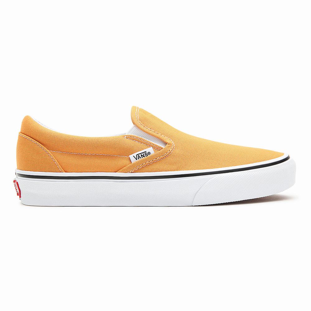 Women's Vans Classic Slip On Shoes Yellow | USA08173