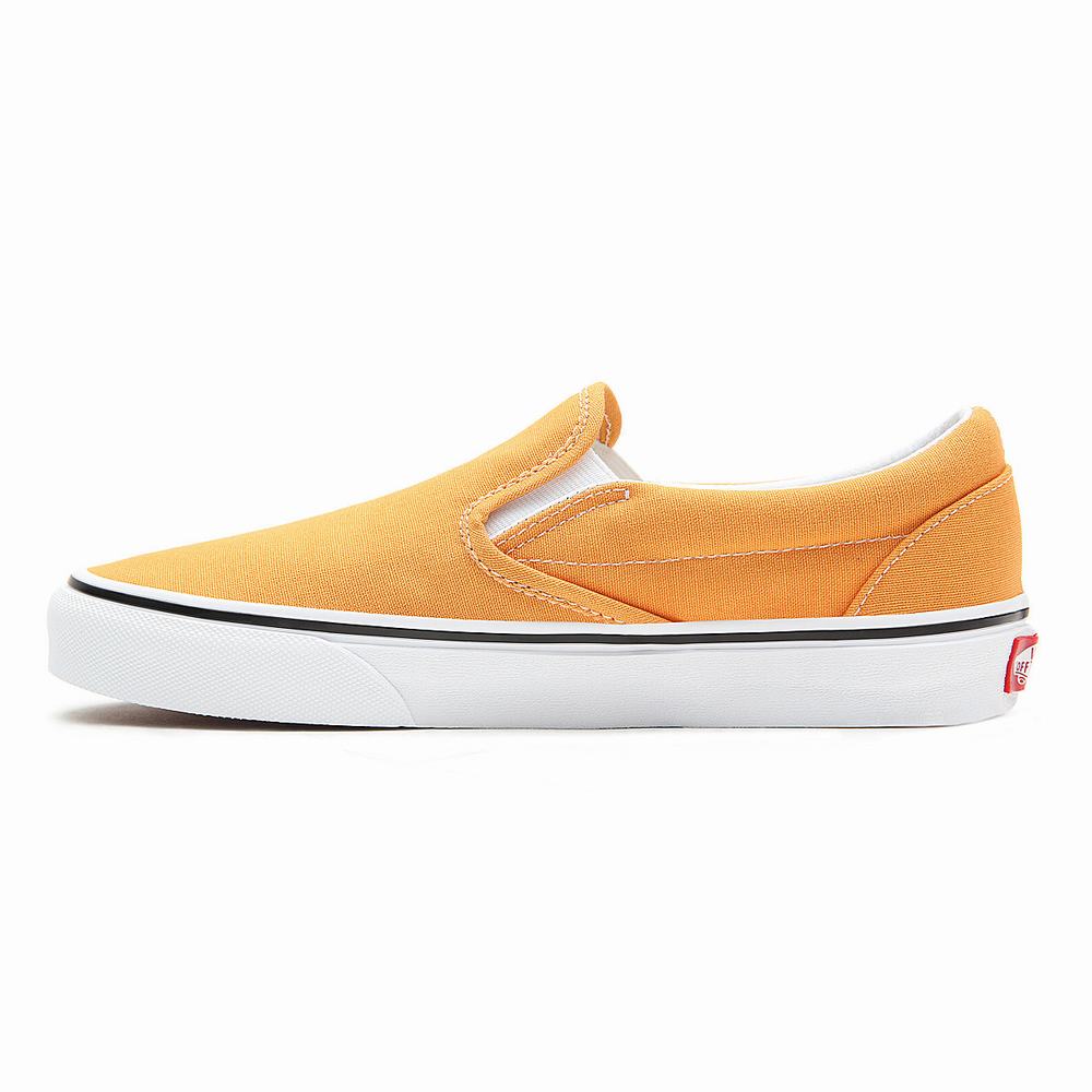 Women's Vans Classic Slip On Shoes Yellow | USA08173