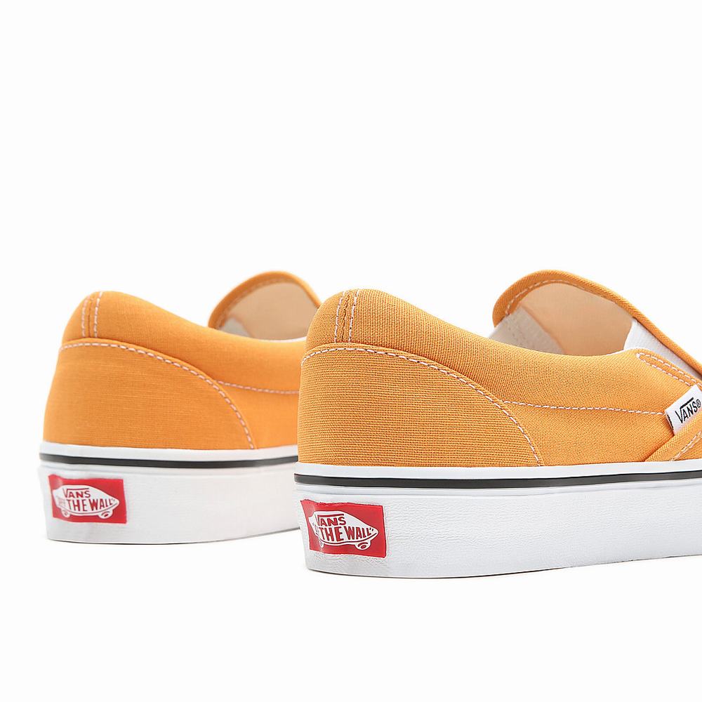 Women's Vans Classic Slip On Shoes Yellow | USA08173