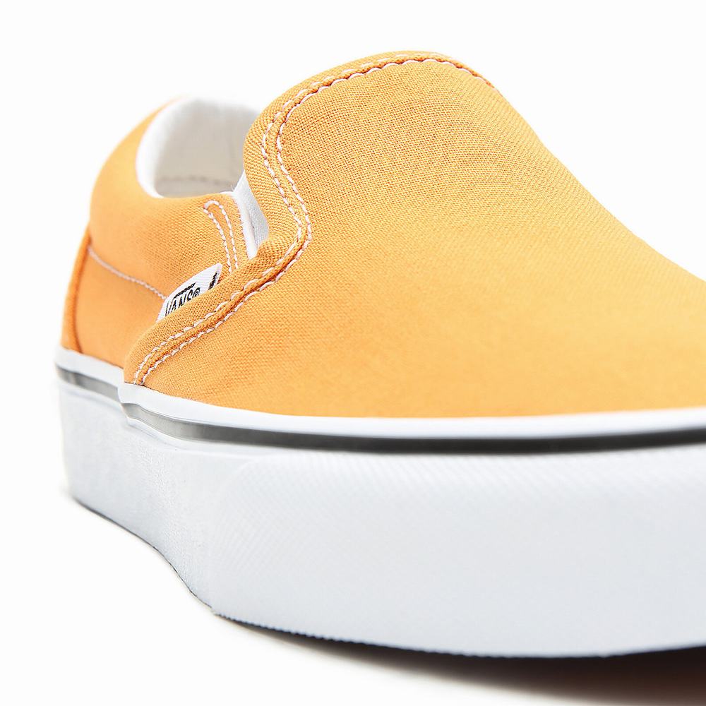 Women's Vans Classic Slip On Shoes Yellow | USA08173