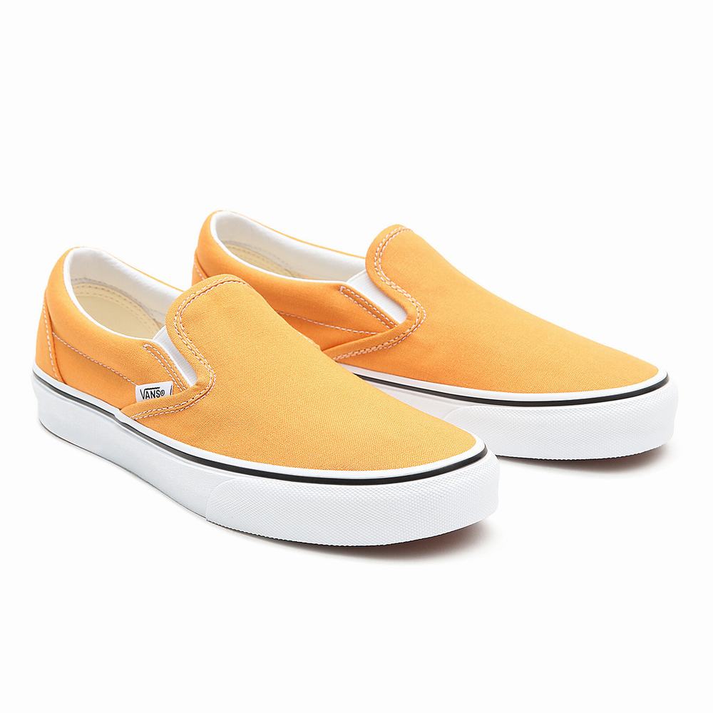 Women\'s Vans Classic Slip On Shoes Yellow | USA08173