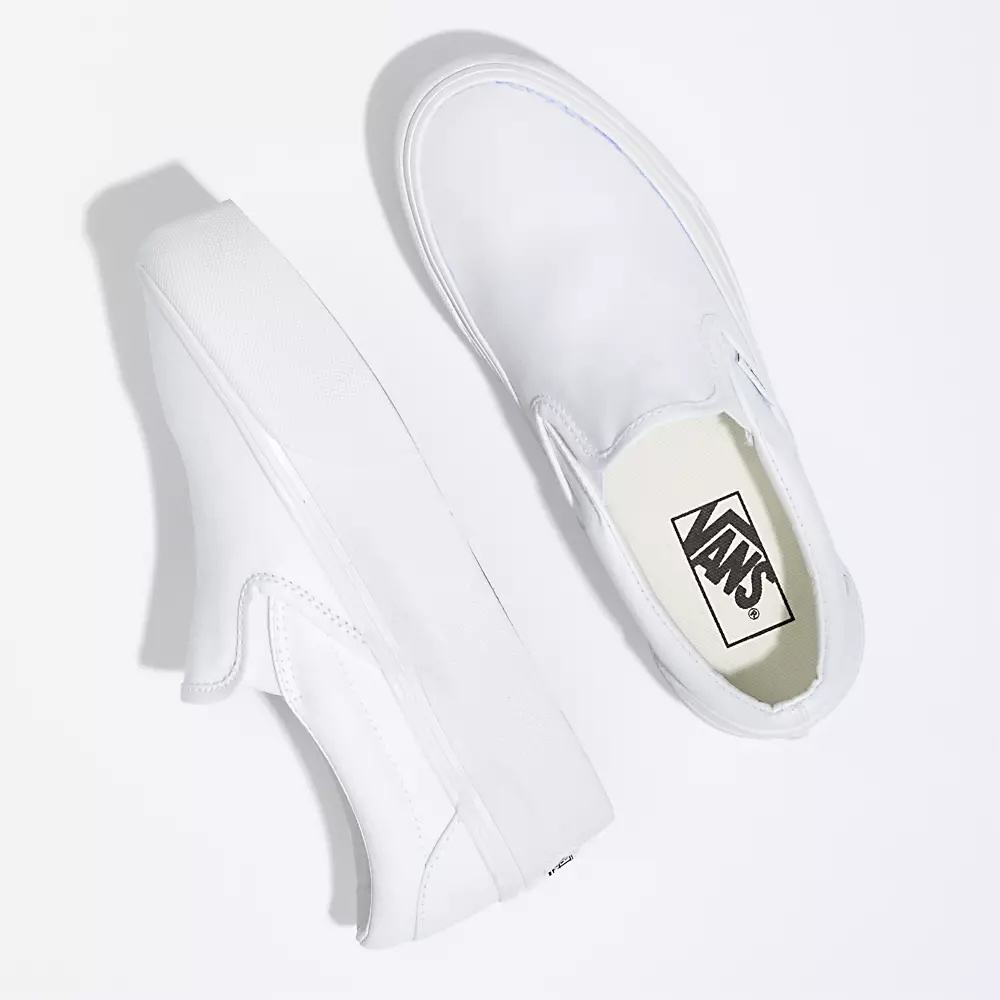 Women's Vans Classic Slip-On Stackform Slip On Shoes White | USA01549