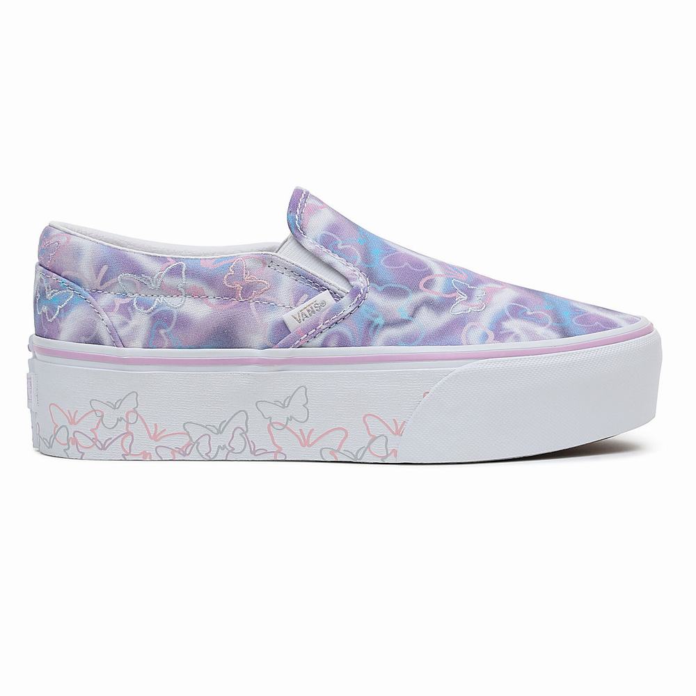 Women's Vans Classic Slip-On Stackform Slip On Shoes Multicolor | USA04875