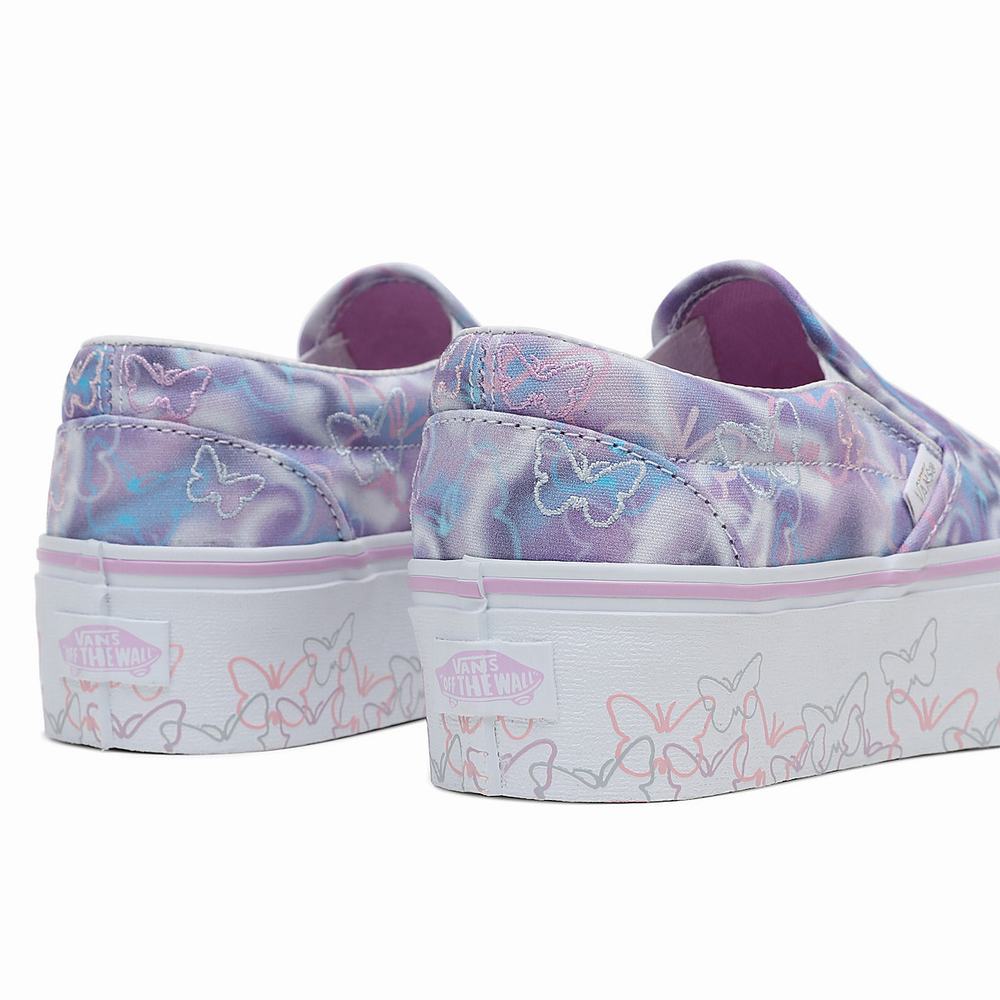 Women's Vans Classic Slip-On Stackform Slip On Shoes Multicolor | USA04875