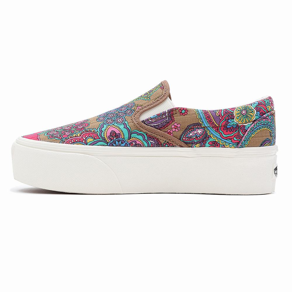 Women's Vans Classic Slip-On Stackform Slip On Shoes Multicolor | USA17852