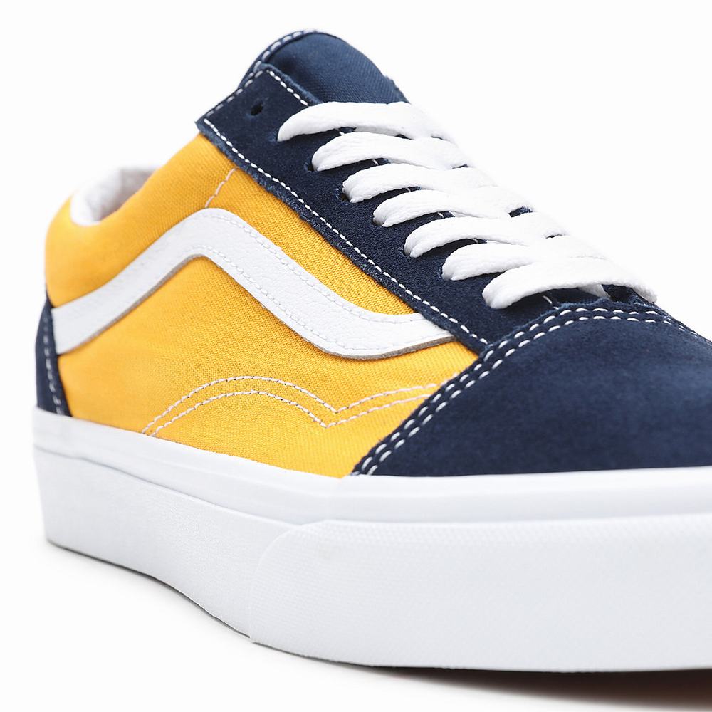 Women's Vans Classic Sport Old Skool Sneakers Yellow / Navy | USA04956