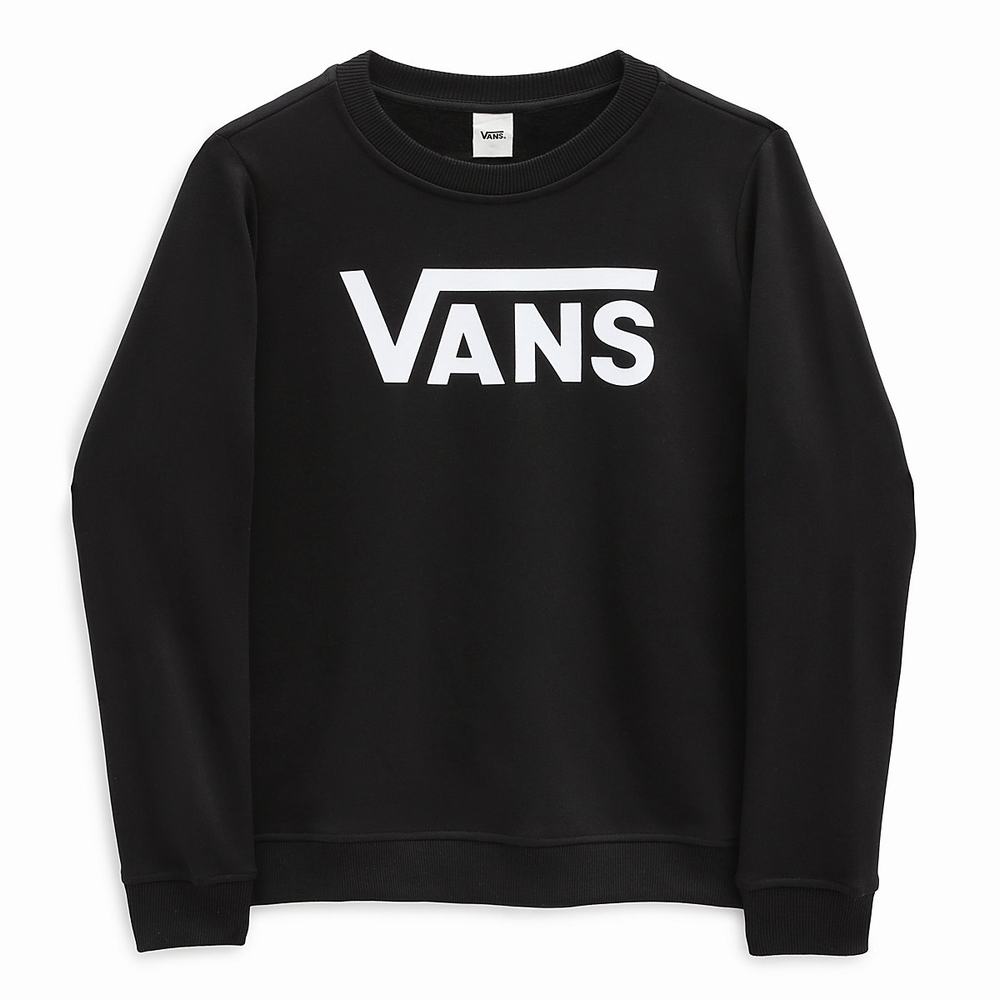 Women's Vans Classic V Crew Sweatshirts Black | USA12463