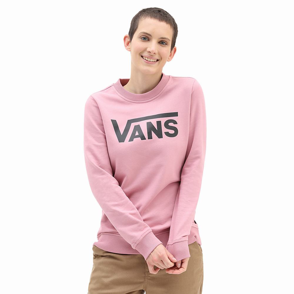 Women\'s Vans Classic V Crew Sweatshirts Pink | USA20736