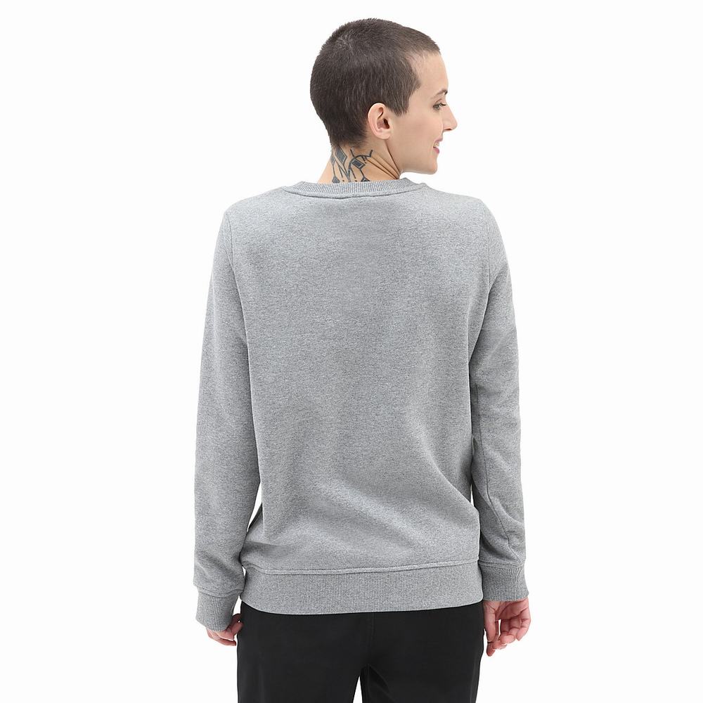 Women's Vans Classic V Crew Sweatshirts Black / Grey | USA32950