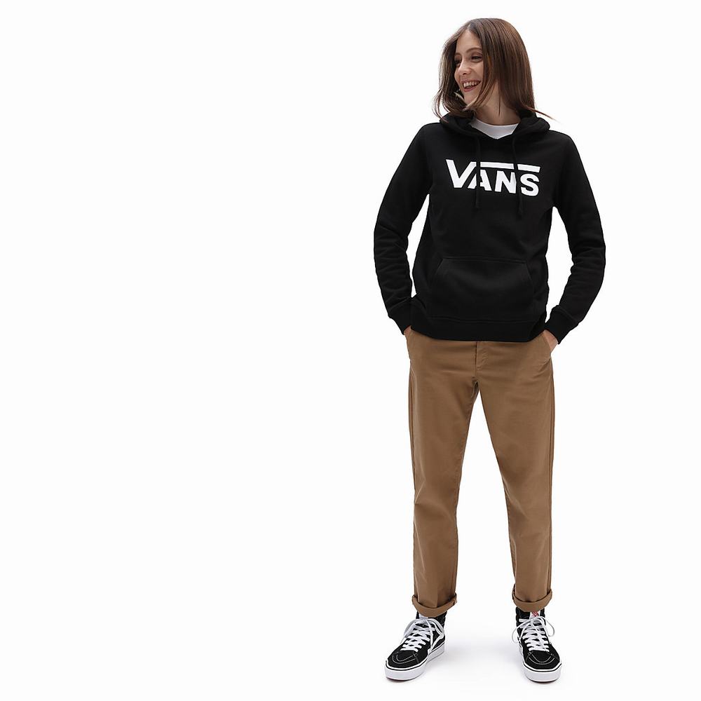 Women's Vans Classic V Hoodie Black | USA58194