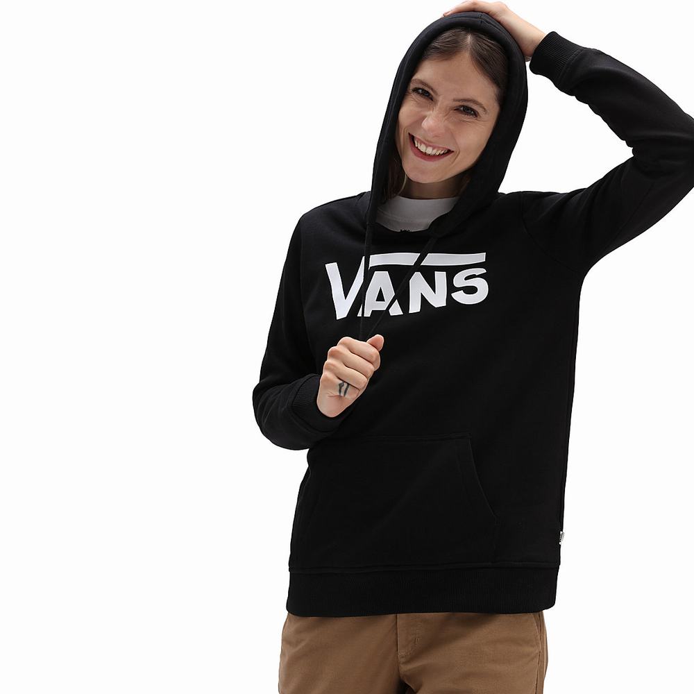 Women\'s Vans Classic V Hoodie Black | USA58194