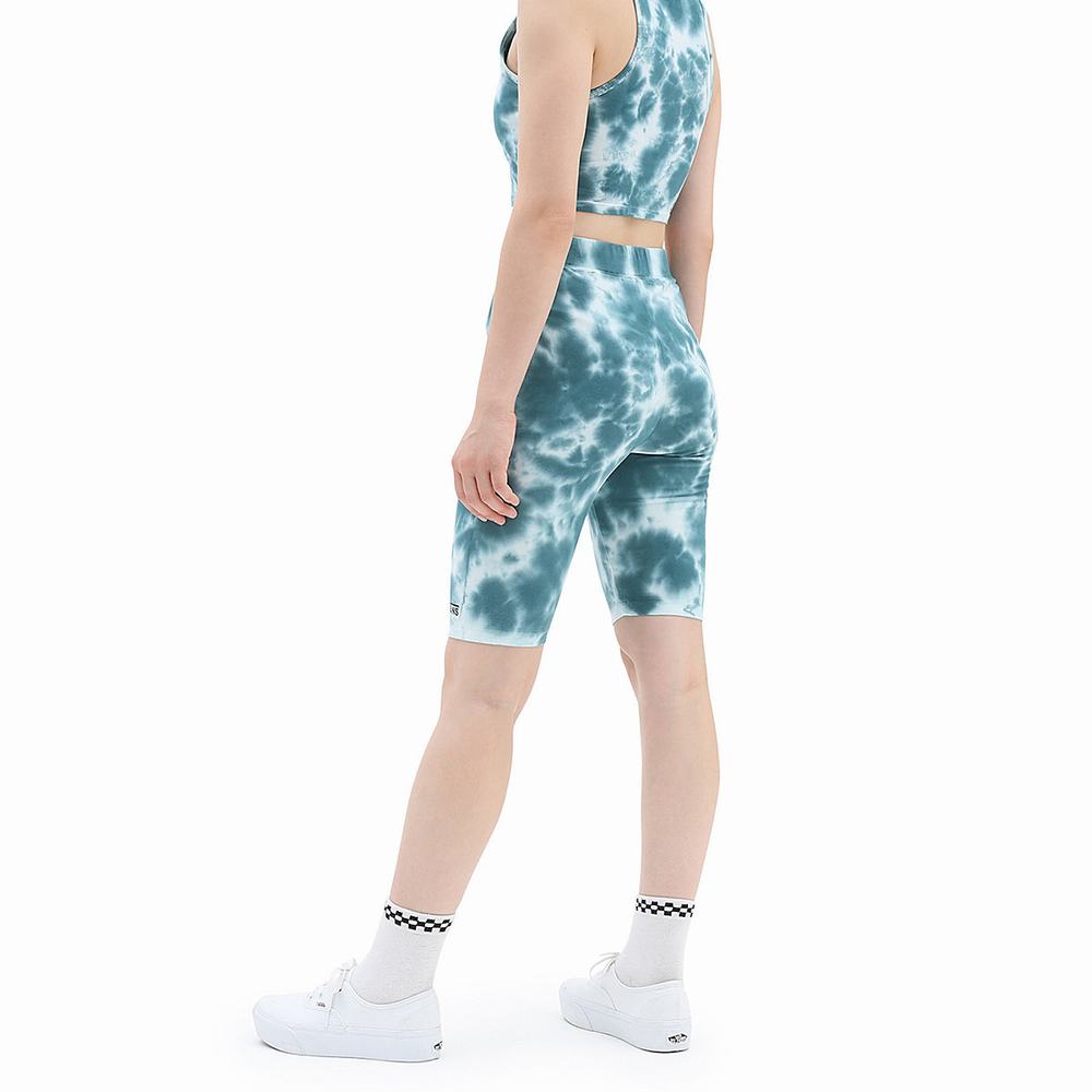 Women's Vans Cloud Wash Flying V Legging Shorts Blue | USA53421