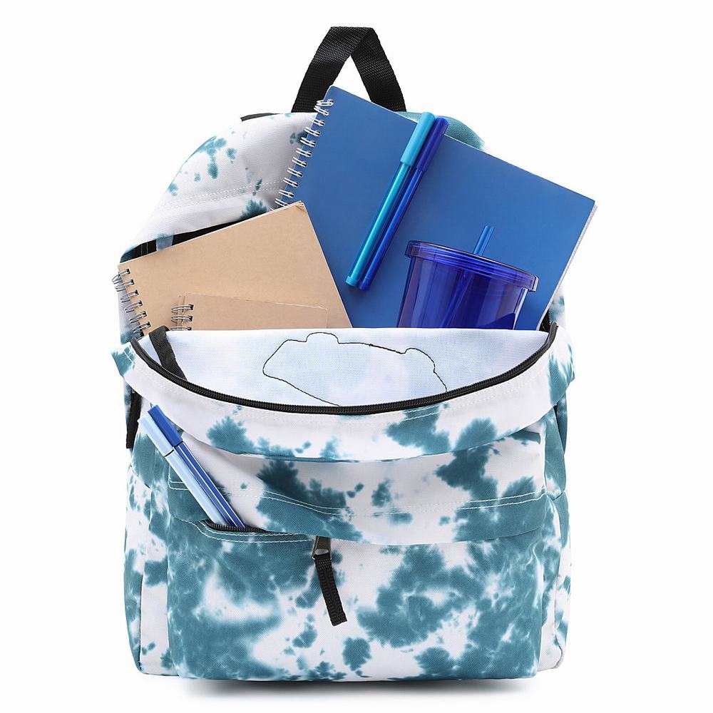 Women's Vans Cloud Wash Realm Backpacks Blue | USA80516