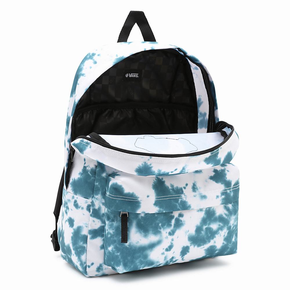 Women's Vans Cloud Wash Realm Backpacks Blue | USA80516