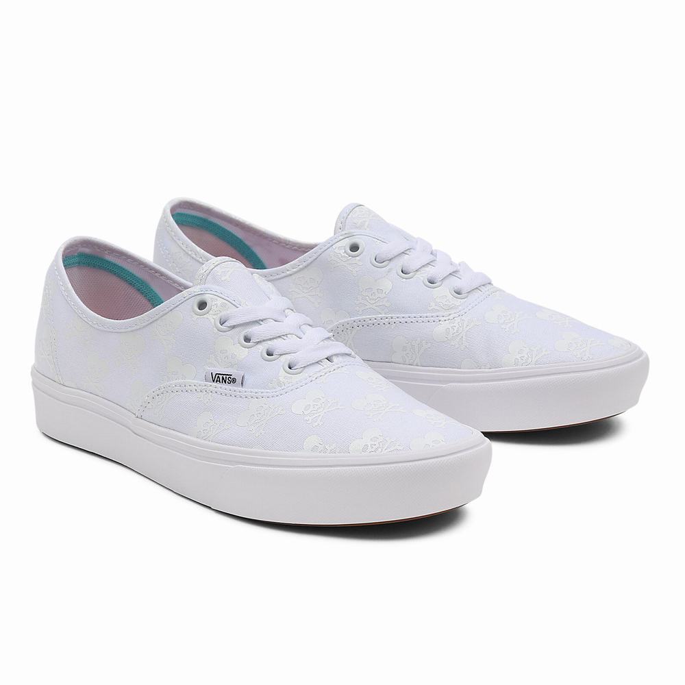 Women\'s Vans Coldhearted ComfyCush Authentic Sneakers White | USA40819