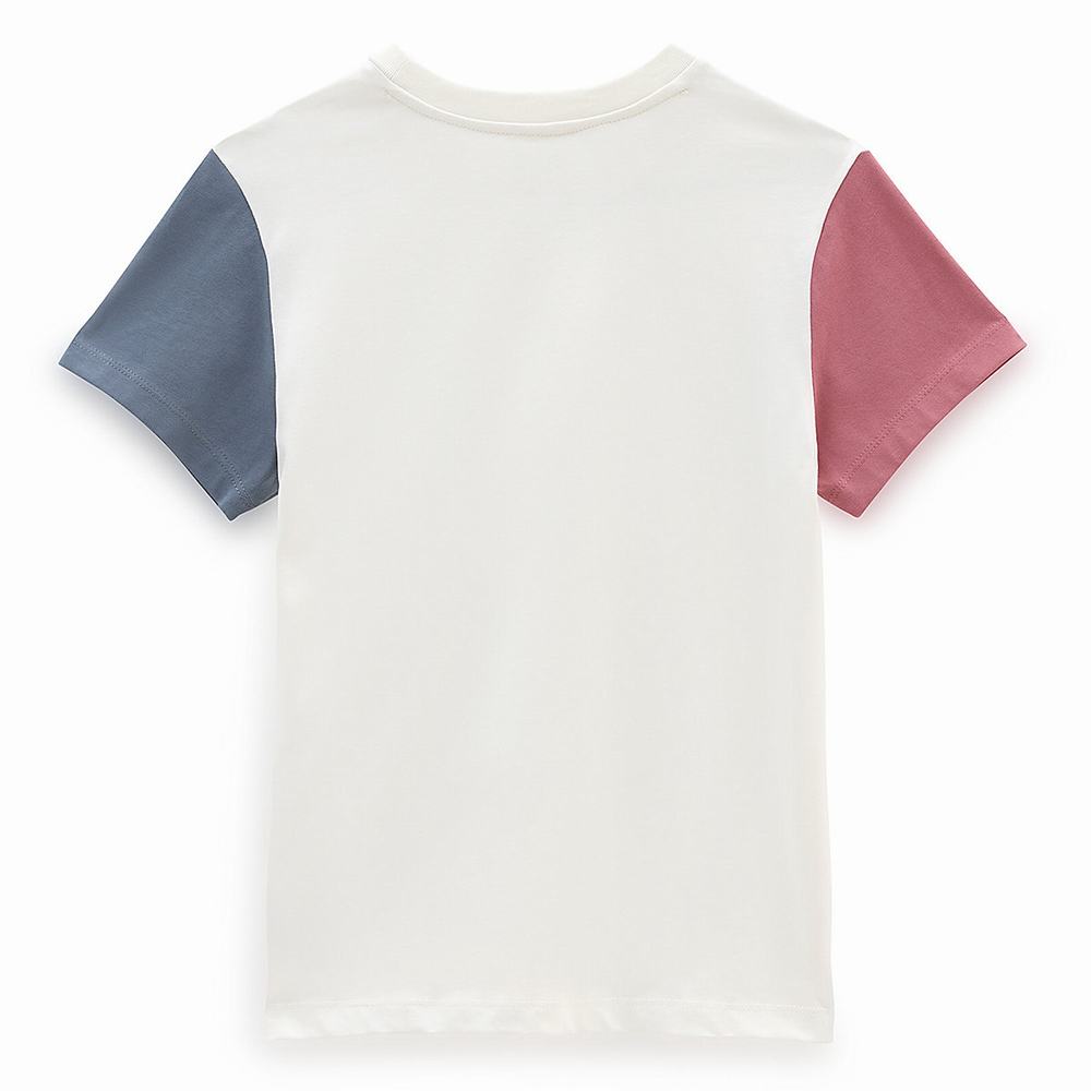 Women's Vans Colourblock Crew T Shirts Pink | USA76294