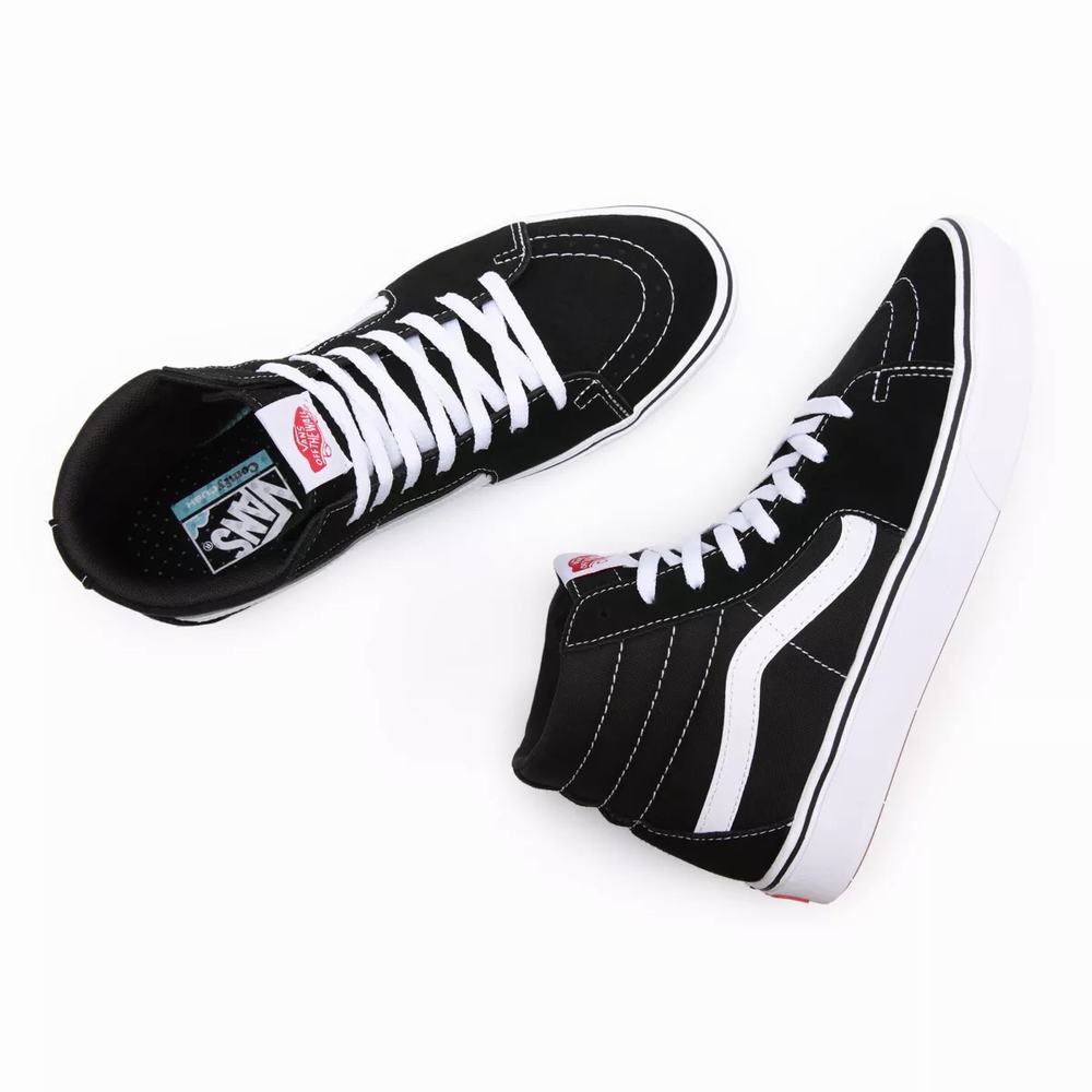 Women's Vans Comfycush Sk8-Hi Sneakers Black | USA03471