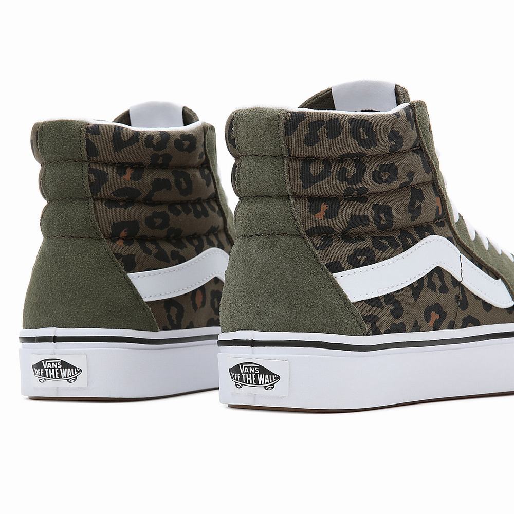 Women's Vans Comfycush Sk8-Hi Sneakers Green | USA28691