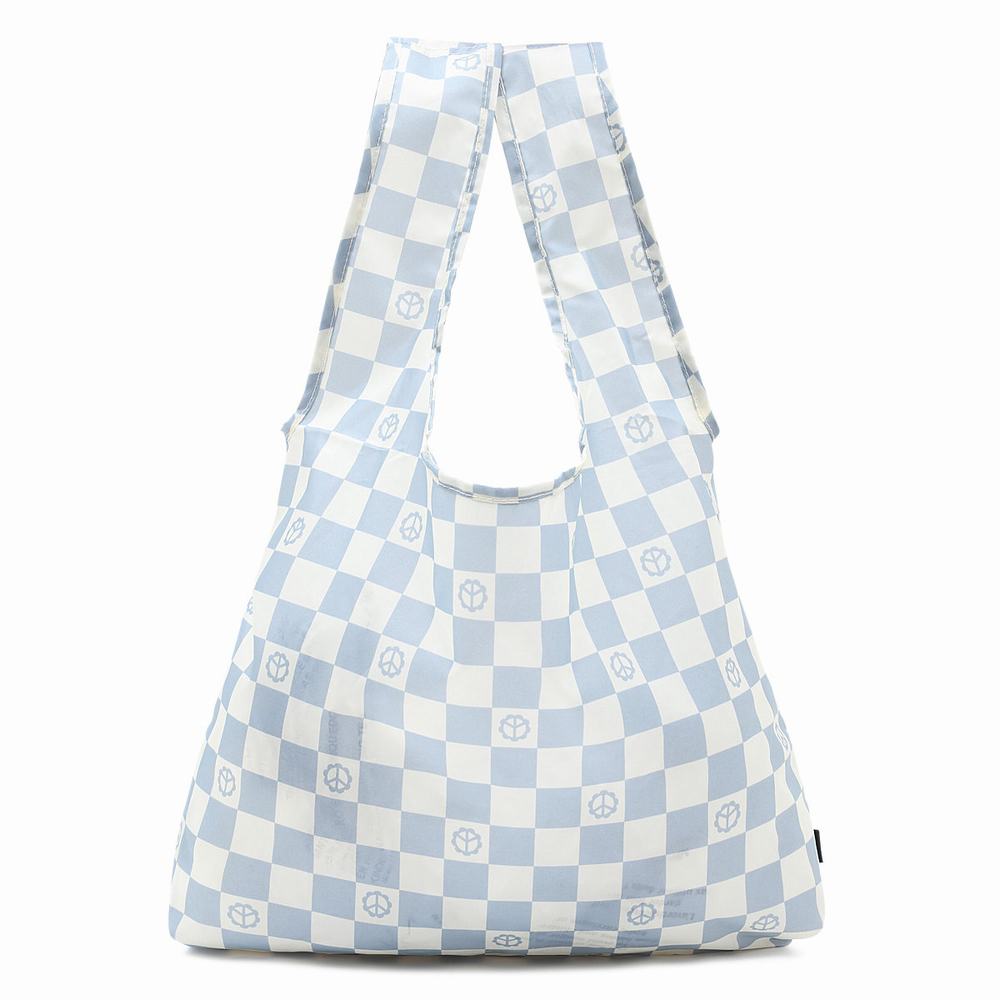 Women\'s Vans Contortion Tote Bags Blue | USA02815